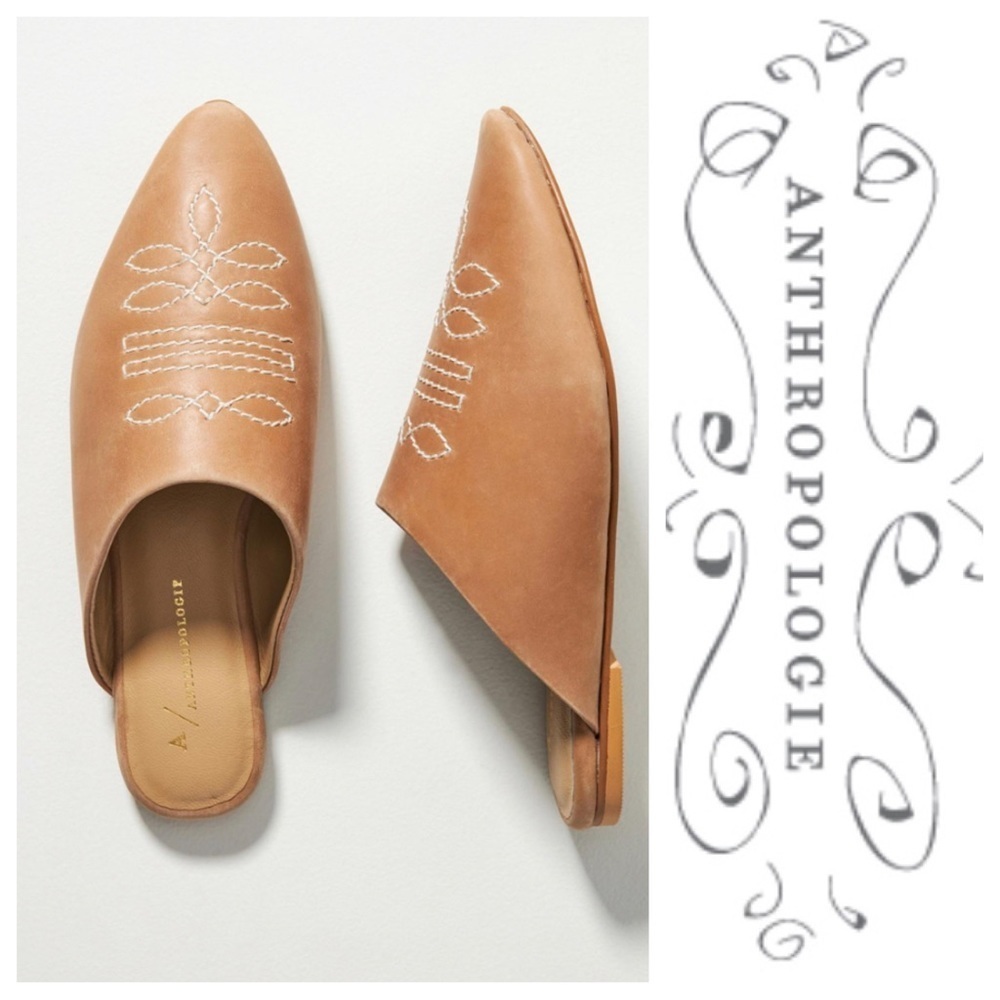 NWT Anthropologie Western Mules